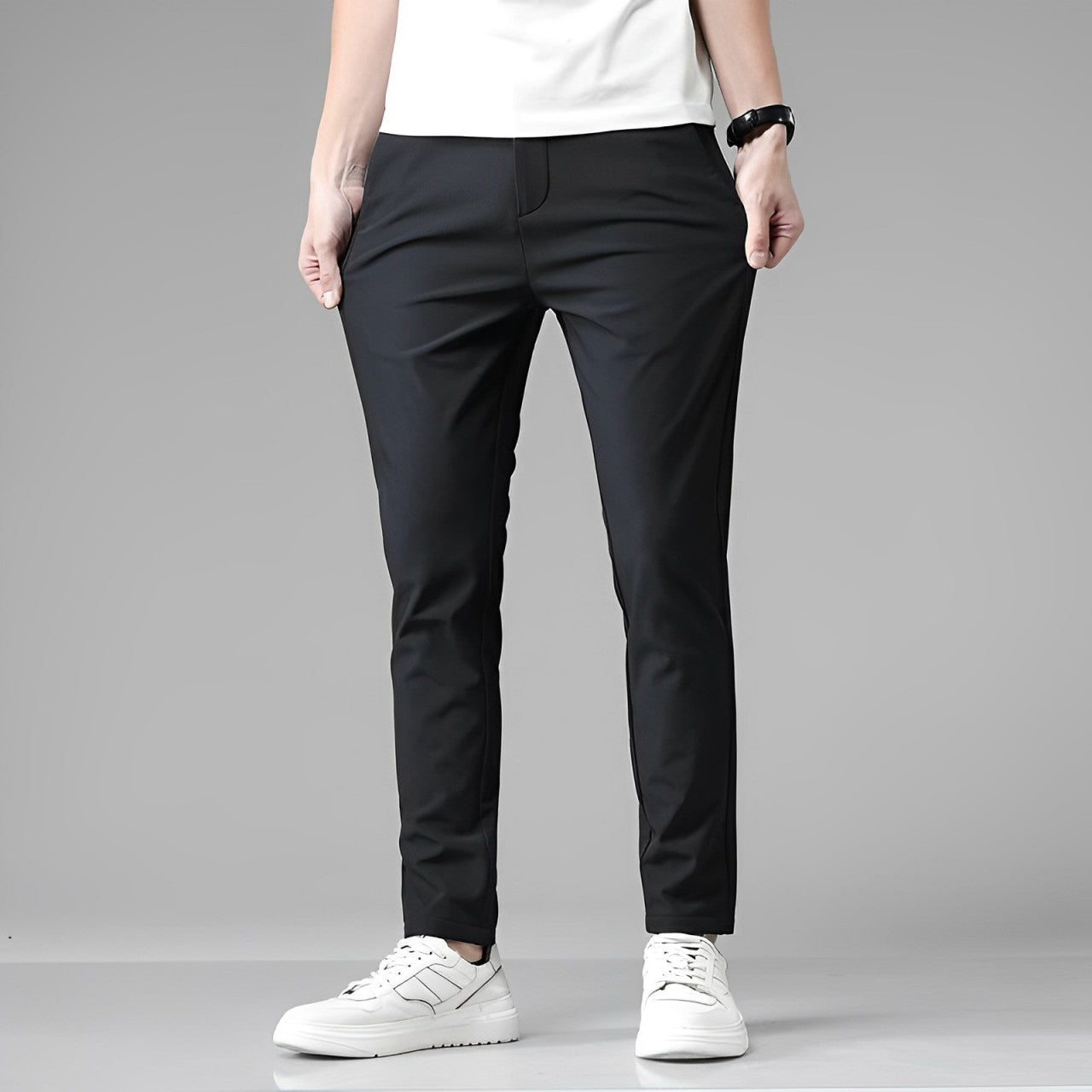 Elite Men's Lycra Cotton Slim Fit Trouser