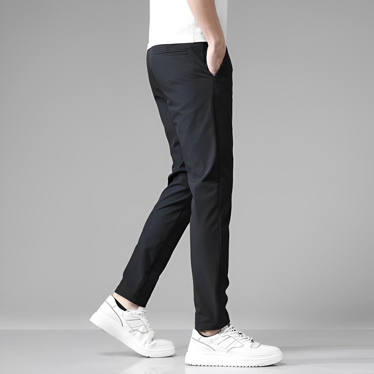 Elite Men's Lycra Cotton Slim Fit Trouser