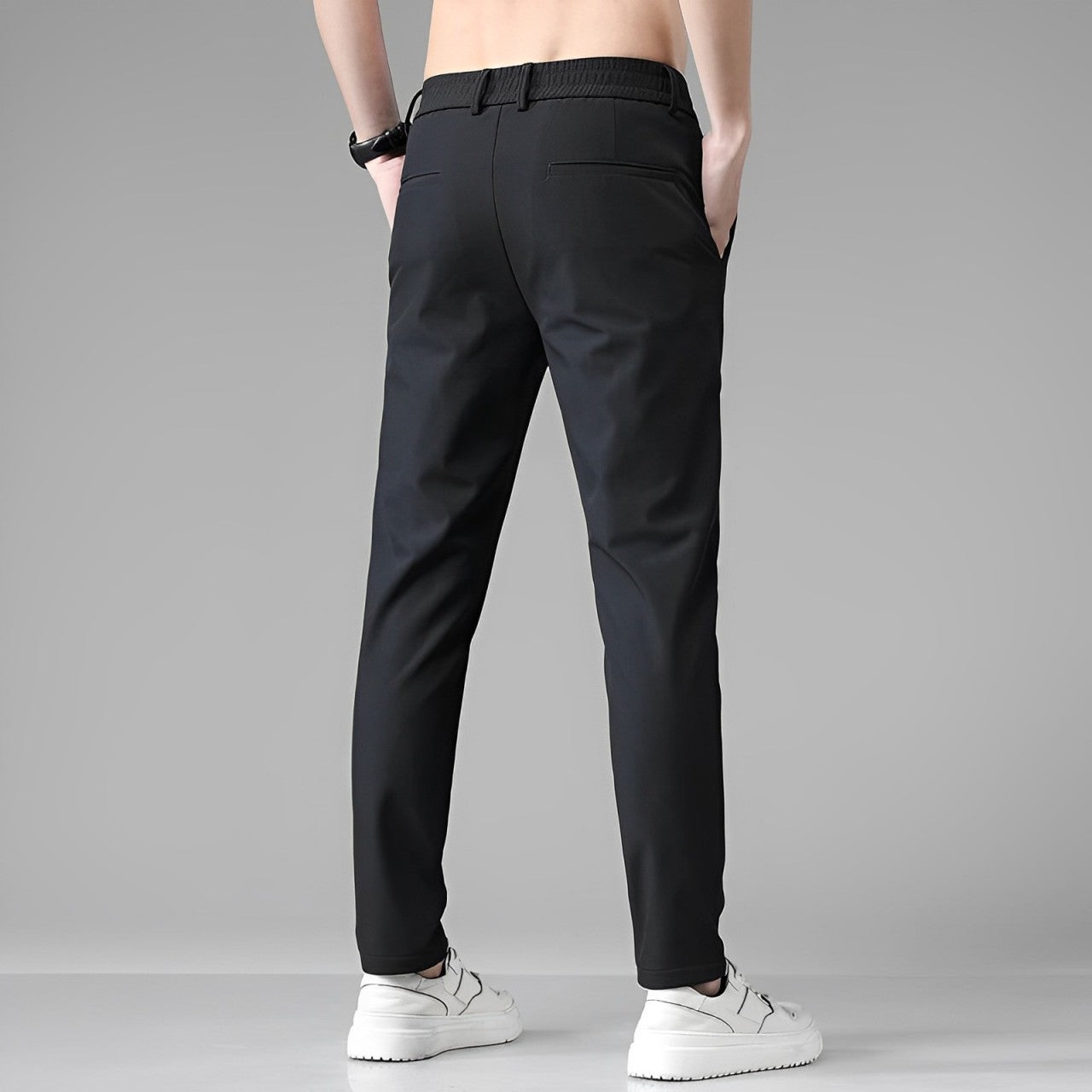 Elite Men's Lycra Cotton Slim Fit Trouser