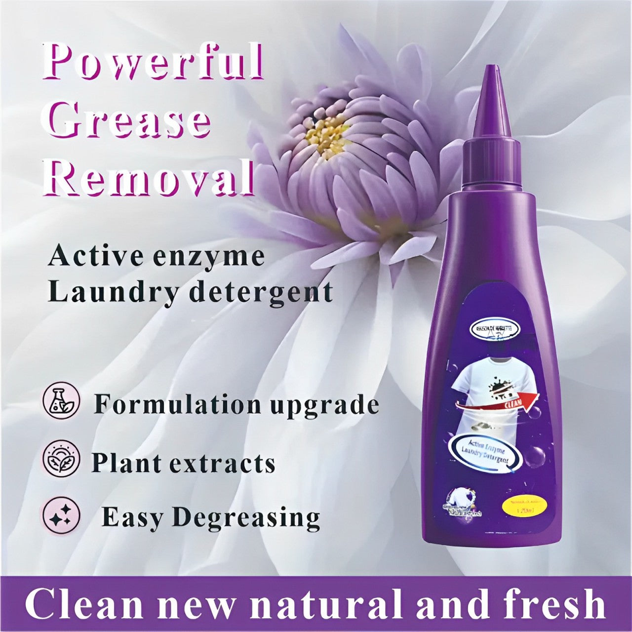 Active Enzyme Stain Remover – Powerful Cleaner for Clothes & Carpets