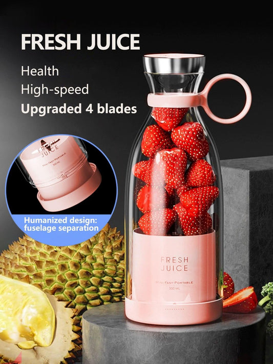 Blend & Go: USB Rechargeable Portable Juicer - Fresh Fruit Smoothie Maker