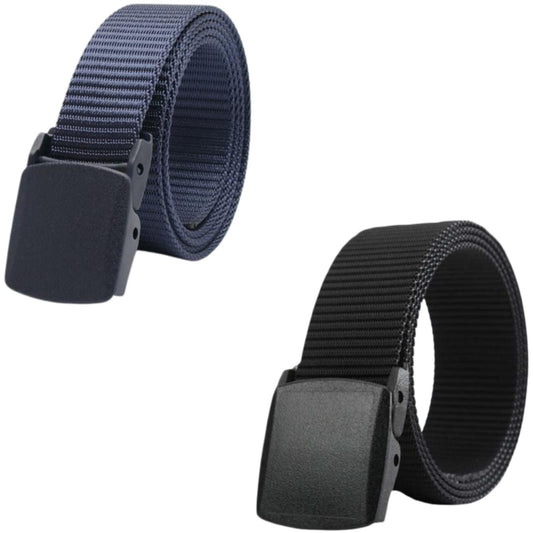 Fidato Unisex Canvas Belt Pack Of 2 FDCANVASBELTBLKNAVY