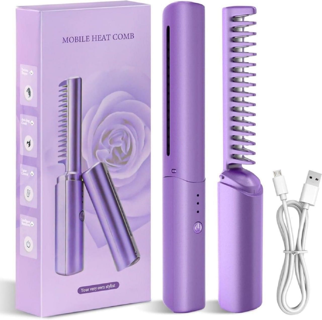 Mars™ Mini Portable Hot Hair Comb | Hair Straightener