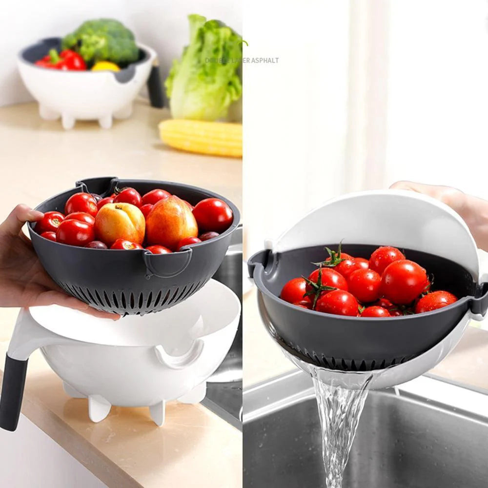 9 in 1 Multifunction Plastic Magic Rotate Vegetable Cutter