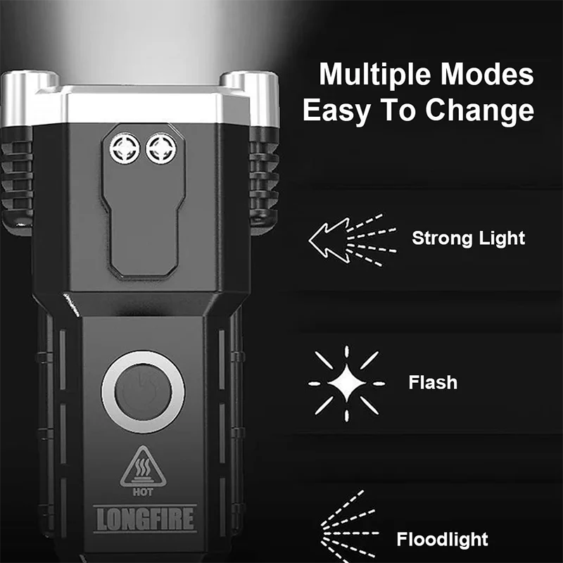 💥Super Bright Rechargeable LED Handheld Flashlight Portable